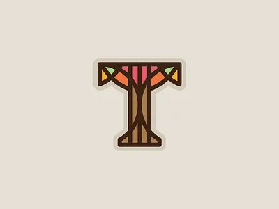 (T)ree autumn colors design fall kentucky leaves letter t tree typography