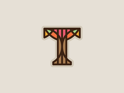 (T)ree autumn colors design fall kentucky leaves letter t tree typography