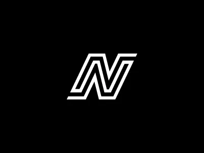 N Monogram branding grid icon letter logo mark minimal n type vector