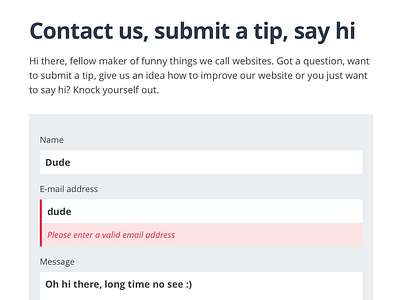 Input Error contact error form input open sans usability ux validation