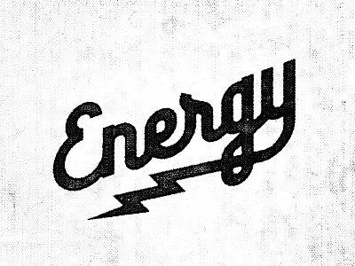 Energy energy geometric identity lettering lightning logo texture typography vancouver