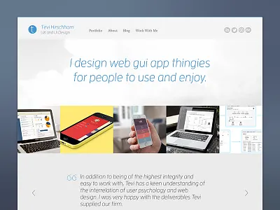 Tevster blue gray grey website wordpress