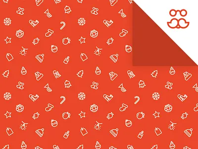 Christmas Pattern candle christmas decoration hat icons outline pattern santa sweets