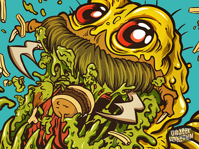 Grub character design drawing gross halloween illustration mutant