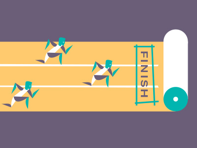 Finish Line finish line illustration paper paper promo race roll