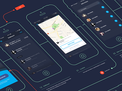 Dark side - Stalkr app dark design halloween ios ios8 iphone mobile sketch stalk ui ux