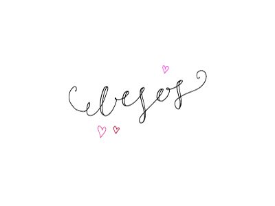 besos text calligraphy color design hand lettering illustration