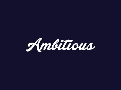 Ambitous Logo ambitious logo type