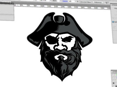 Practice beard design pirate practice progress vector work