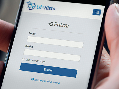 LifeHisto Responsive Login Screen