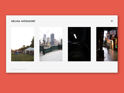 Photographer portfolio clean design minimal pageload photography portfolio webdesign