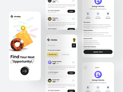 Job Finder App Design design trends job finder app job finder app design job finder app ui design job finder app uiux design job finder app ux design job finder mobile app design modern ui design ui uiux uiux design user interface design ux ux research