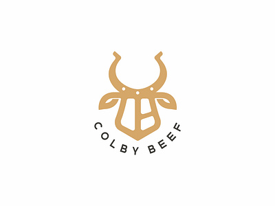 Colby Beef Unused Logo branding cb initial logo concept cow monogram logo graphic design initial logo logo logo a day logo design minimalist logo modern cattle logo simple design unique cow logo unused logo design