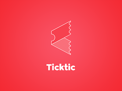 Ticktic Logo design logo ticket together vector