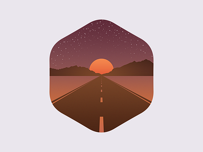 Till we get back home home icon night road star sun way