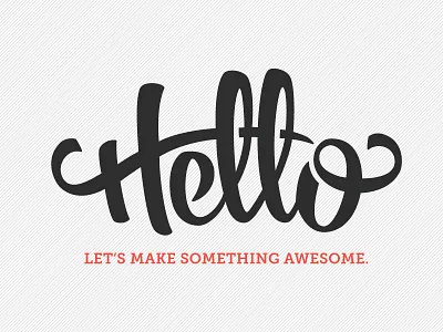 Hello Banner calligraphy hand lettering hello lettering personal branding typography web graphics