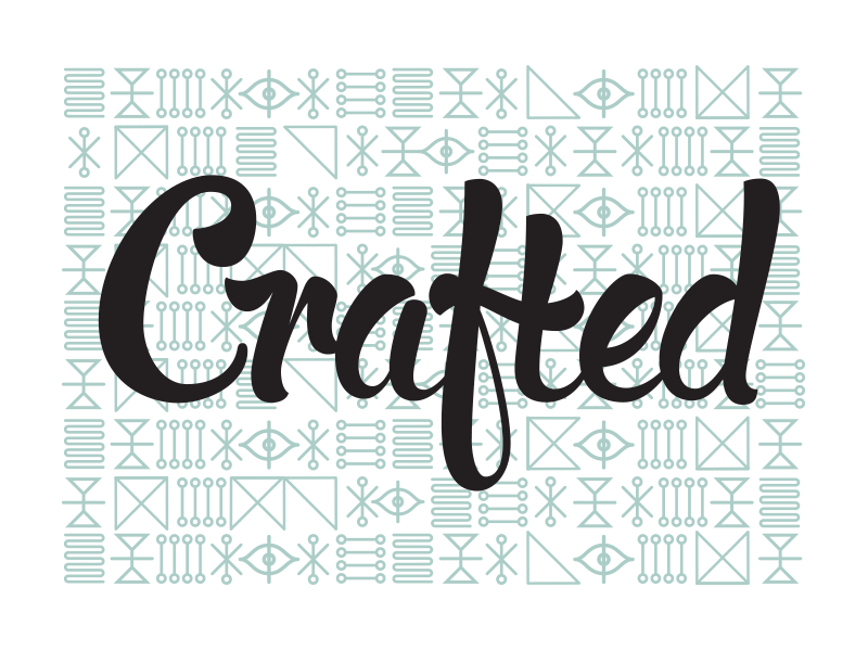 Crafted V2 lettering logo mark