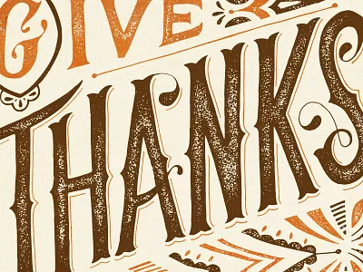 Give Thanks give hand lettering illustration lettering thanks thanksgiving