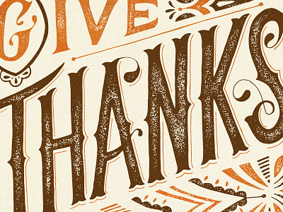 Give Thanks give hand lettering illustration lettering thanks thanksgiving