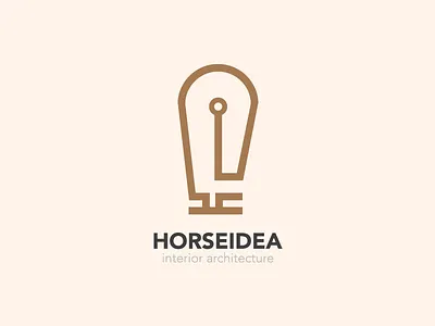 Horseidea design horse icon idea interior logo pictogram