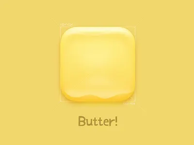 Butter butter icon yellow