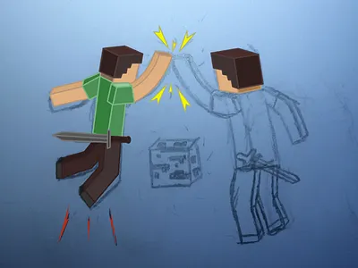 My Son's Minecraft T-Shirt Design affinity designer illustration minecraft t shirt