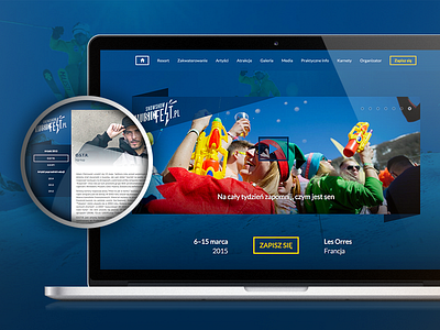 MusicFest dark layout portal ui web web design website winter