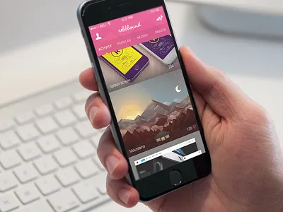 Dribbble App activity app design dribbble feed flat ios iphone ui ux