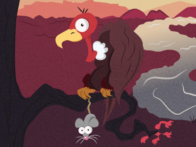 Picture bird illustration mouse river sunset vector vulture wood