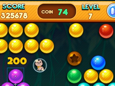 Bubble Game bubble casual game game design gui ui design