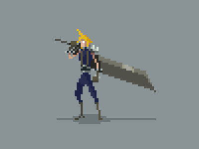 Pixel Cloud cloud ff final fantasy vii gaming pixel art pixelart