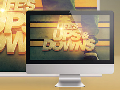 Life’s Ups and Downs Church Slide Template psd screensaver scripture sermon series slide slideshow smart object stairs struggle template youth slide