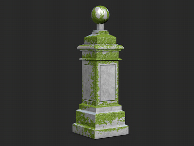 Column 3d 3d model c4d cinema 4d column grass illustration pillar render rendering rock stone