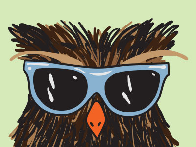 Pokerface. animal illustration owl