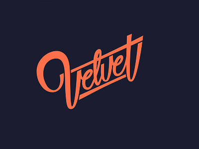 lettering Velvet calligraphy font hand lettering lettering logotype type