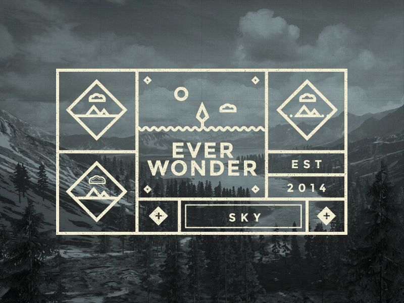 EVER WONDER™ // Label Collection branding forest gif green grid iconography icons label logo texture vector web