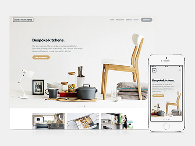 Moiety Kitchens branding mobile first responsive ui web