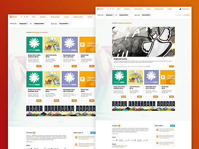 Concept for local charity website latvia orange riga ui web website