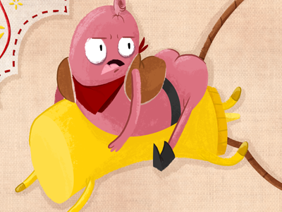 Mailchimp Sneak Peek billboard cowboy hot dog illustration mailchimp mustard outlaw