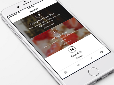 History app app design clean clean ui design home ios ios app ios7 lists timeline