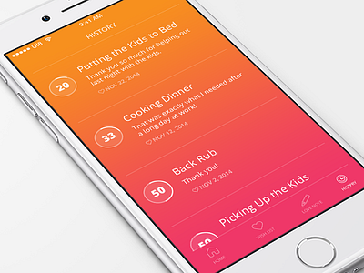 History V2 app app design clean app design flat design