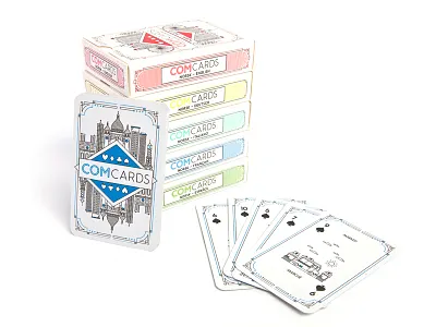 ComCards card deck language line art packaging
