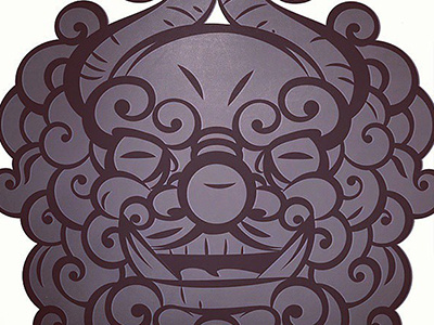 Wip Vector Oni brush face illustrator mask oni stone vector wip