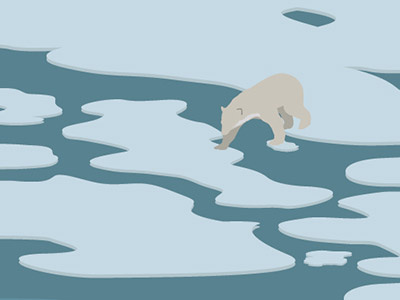 Strange Creatures arctic bear ice illustration polar bear