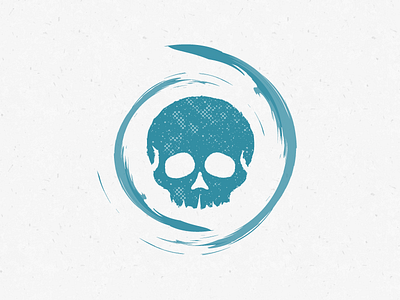 Polar Painting Logo blue brush flat painting polar painting skull warhammer