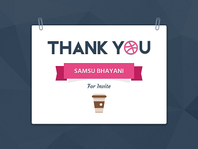 Thank you dribbble invite photoshop thank you design uiux