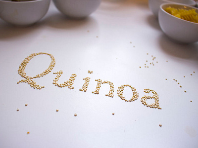 Quinoa food typography