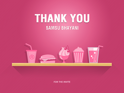 Thank you dribbble invite photoshop thank you design uiux