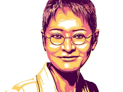 Portrait cover illustration magazine portrait vector