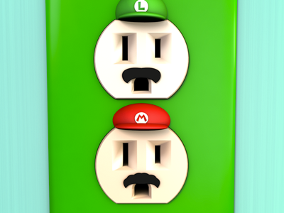 Unplugged Faces | Mario Bros 3d bro brothers cinema 4d luigi mario nintendo outlet pop culture render unplugged